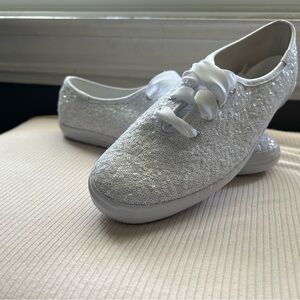 Keds White Sequin Women's Sneakers
